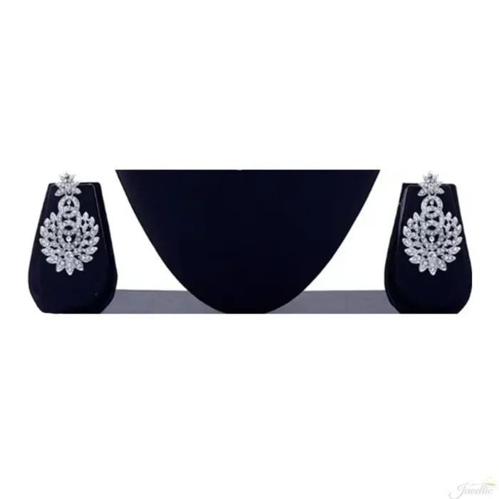 Rhodium Plated Jewellery Set White Austrian Diamond1