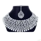 Rhodium Plated Jewellery Set White Austrian Diamond2