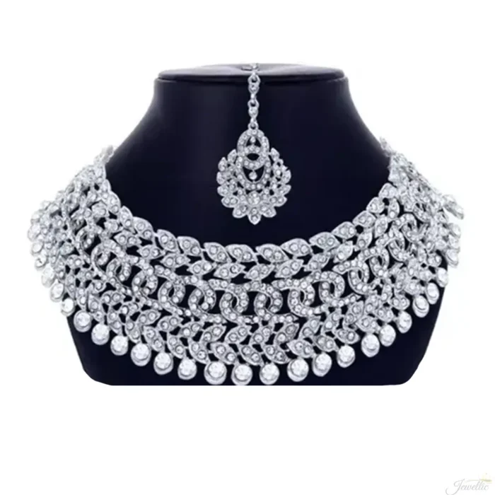 Rhodium Plated Jewellery Set White Austrian Diamond2